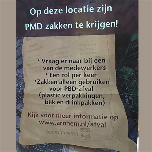 Afhaalpunt PMD-zakken