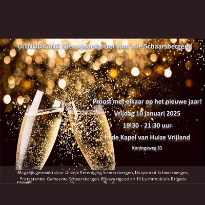 Nieuwjaarsborrel voor alle Schaarsbergers!